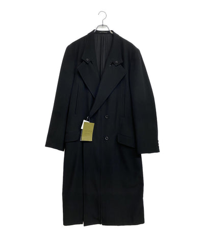 美品 YOHJI YAMAMOTO POUR HOMME ロングジャケット ARMY GABARDINE ZIPPER LONG JACKET 25W HM-J15-101 メンズ SIZE 3 ヨウジヤマモトプールオム