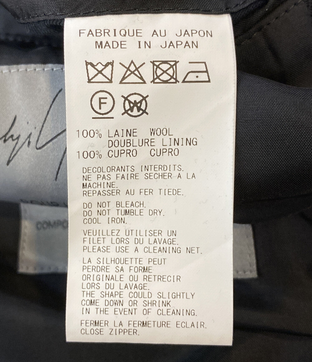 美品 YOHJI YAMAMOTO POUR HOMME ロングジャケット ARMY GABARDINE ZIPPER LONG JACKET 25W HM-J15-101 メンズ SIZE 3 ヨウジヤマモトプールオム