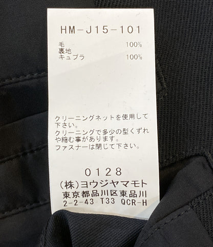 美品 YOHJI YAMAMOTO POUR HOMME ロングジャケット ARMY GABARDINE ZIPPER LONG JACKET 25W HM-J15-101 メンズ SIZE 3 ヨウジヤマモトプールオム