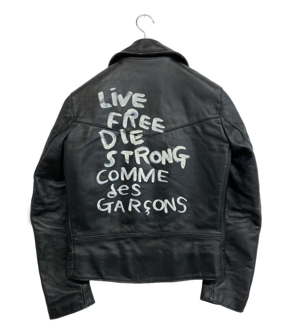 COMME des GARCONS × LEWIS LEATHERS ルイスレザーズ ダブルライダースジャケット KZ-J001 メンズ SIZE 38 コムデギャルソン