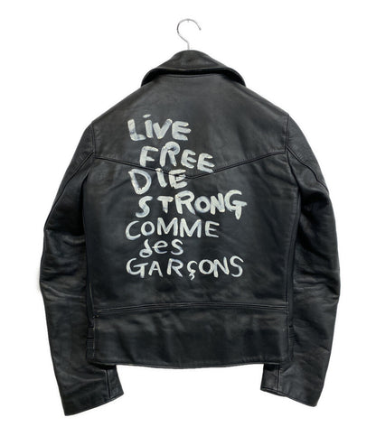 COMME des GARCONS × LEWIS LEATHERS ルイスレザーズ ダブルライダースジャケット KZ-J001 メンズ SIZE 38 コムデギャルソン