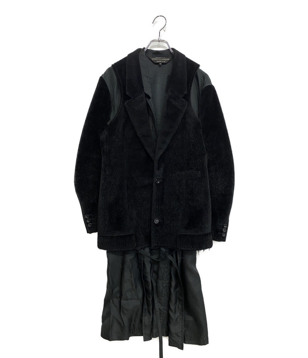 COMME des GARCONS HOMME PLUS ジャケット レイヤード フェイクファー 切替 19AW PD-J039 メンズ SIZE XS コムデギャルソンオムプリュス