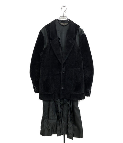 COMME des GARCONS HOMME PLUS ジャケット レイヤード フェイクファー 切替 19AW PD-J039 メンズ SIZE XS コムデギャルソンオムプリュス