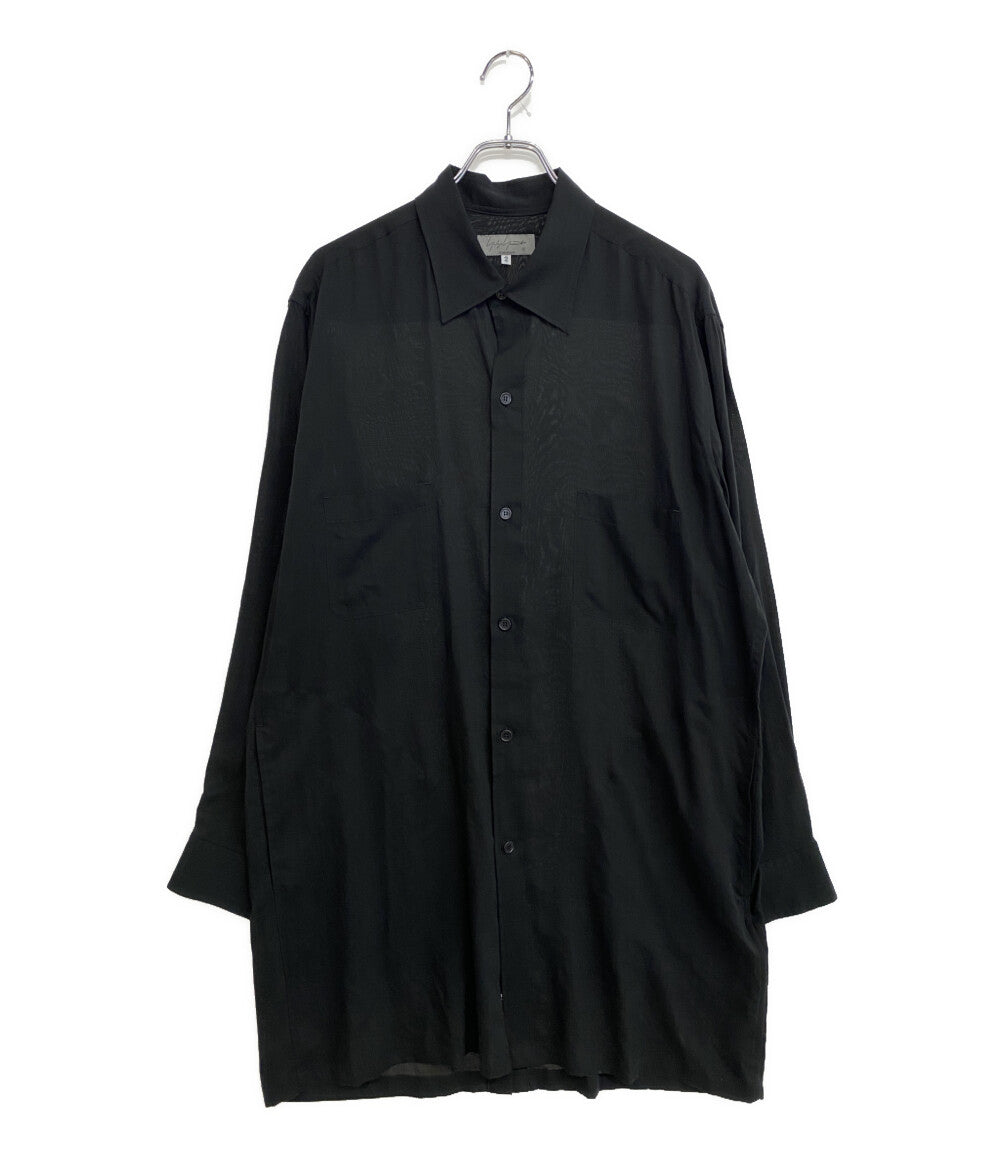 YOHJI YAMAMOTO POUR HOMME 長袖シャツ CELLULOSE LAWN DOUBLE STAND