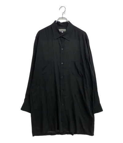 YOHJI YAMAMOTO POUR HOMME 長袖シャツ CELLLOSE LAWN BACK OPEN BLOUSE 25AW HL-B06-200 メンズ SIZE 2 ヨウジヤマモトプールオム