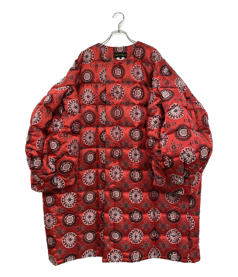 COMME des GARCONS 総柄中綿コート 25SS GO-J034 レディース SIZE L コムデギャルソン