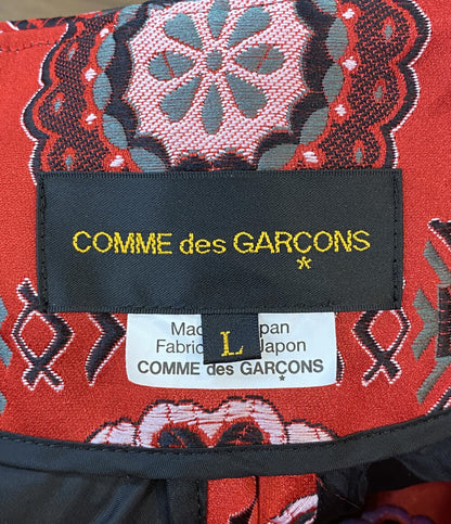 COMME des GARCONS 総柄中綿コート 25SS GO-J034 レディース SIZE L コムデギャルソン