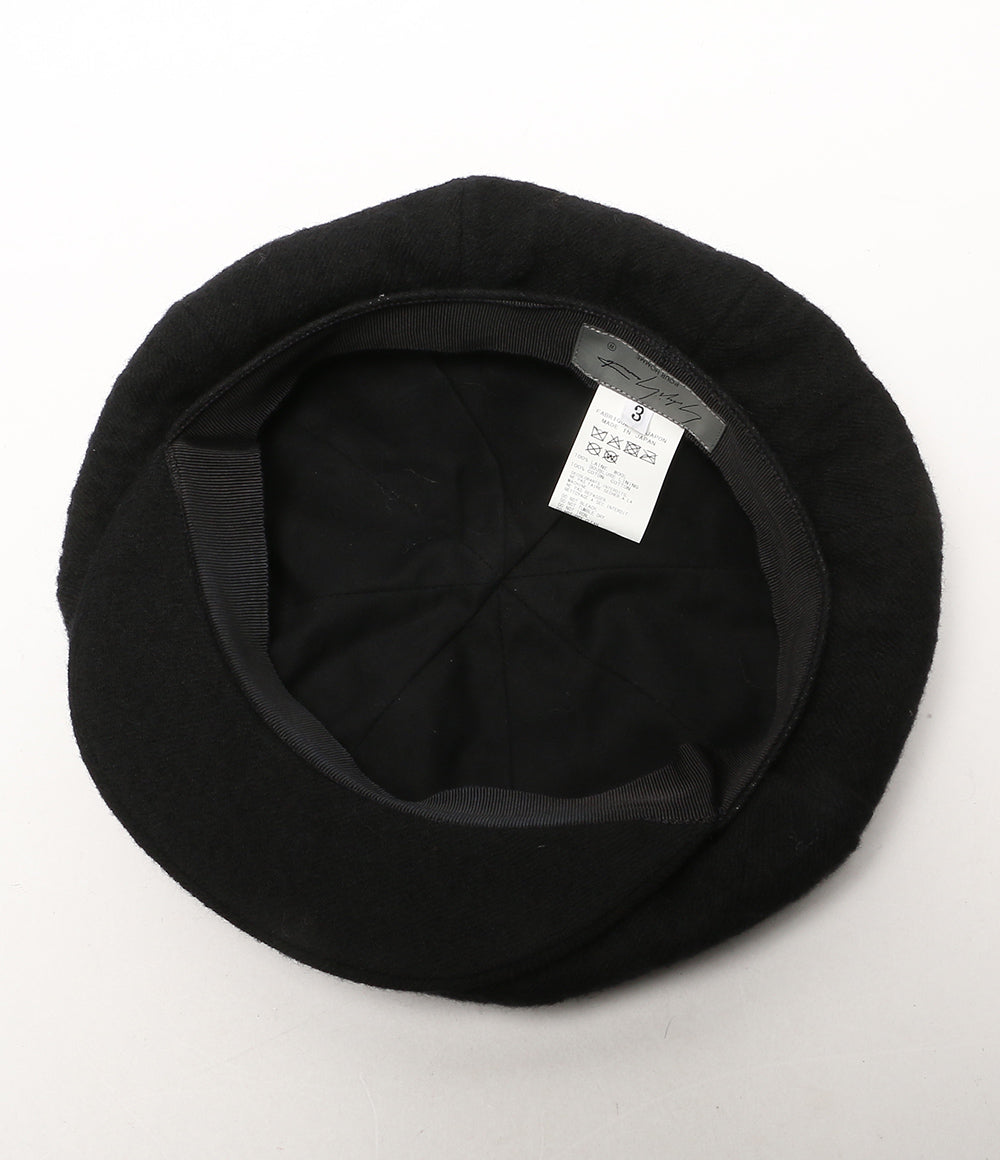 美品 YOHJI YAMAMOTO POUR HOMME フラノキャスケット 24AW HO-H07-973 メンズ SIZE 3 ヨウジヤマモトプールオム