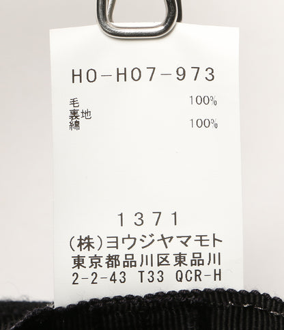美品 YOHJI YAMAMOTO POUR HOMME フラノキャスケット 24AW HO-H07-973 メンズ SIZE 3 ヨウジヤマモトプールオム