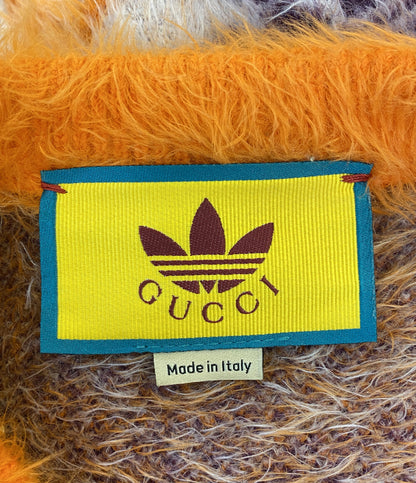 GUCCI×Adidas アディダス 総柄シャギーニット 722850 メンズ SIZE L グッチ