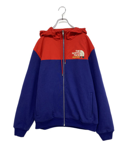 THE NORTH FACE×GUCCI グッチ バイカラージップアップパーカー 671462 メンズ SIZE S ザ・ノースフェイス