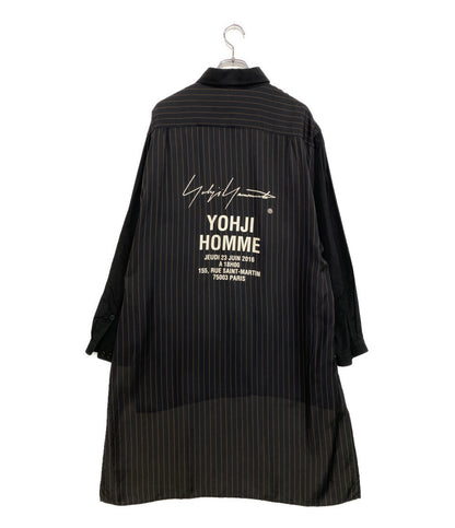 YOHJI YAMAMOTO POUR HOMME スタッフシャツコート ストライプ 18SS メンズ SIZE 3 ヨウジヤマモトプールオム