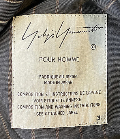 YOHJI YAMAMOTO POUR HOMME スタッフシャツコート ストライプ 18SS メンズ SIZE 3 ヨウジヤマモトプールオム
