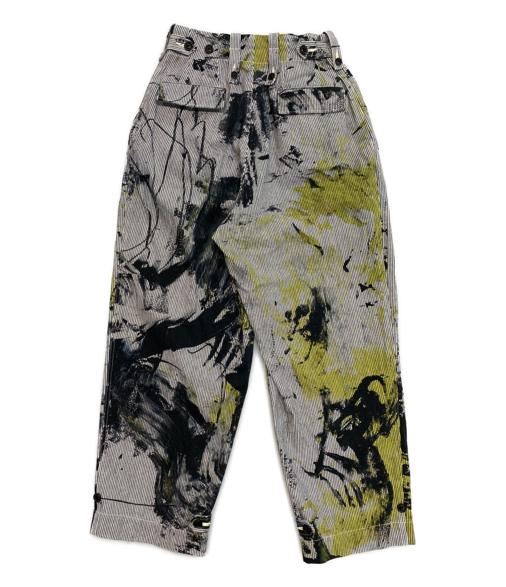 Y's ヒッコリーペイントパンツ 23SS YZ-P01-027 レディース SIZE 2 ワイズ