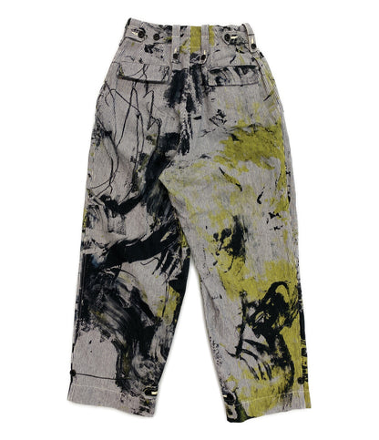 Y's ヒッコリーペイントパンツ 23SS YZ-P01-027 レディース SIZE 2 ワイズ