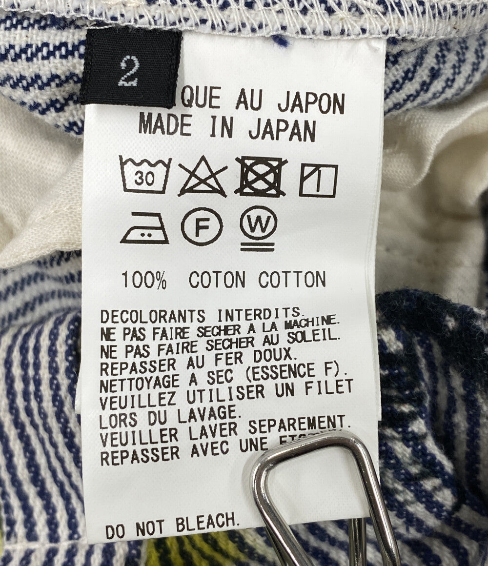 Y's ヒッコリーペイントパンツ 23SS YZ-P01-027 レディース SIZE 2 ワイズ