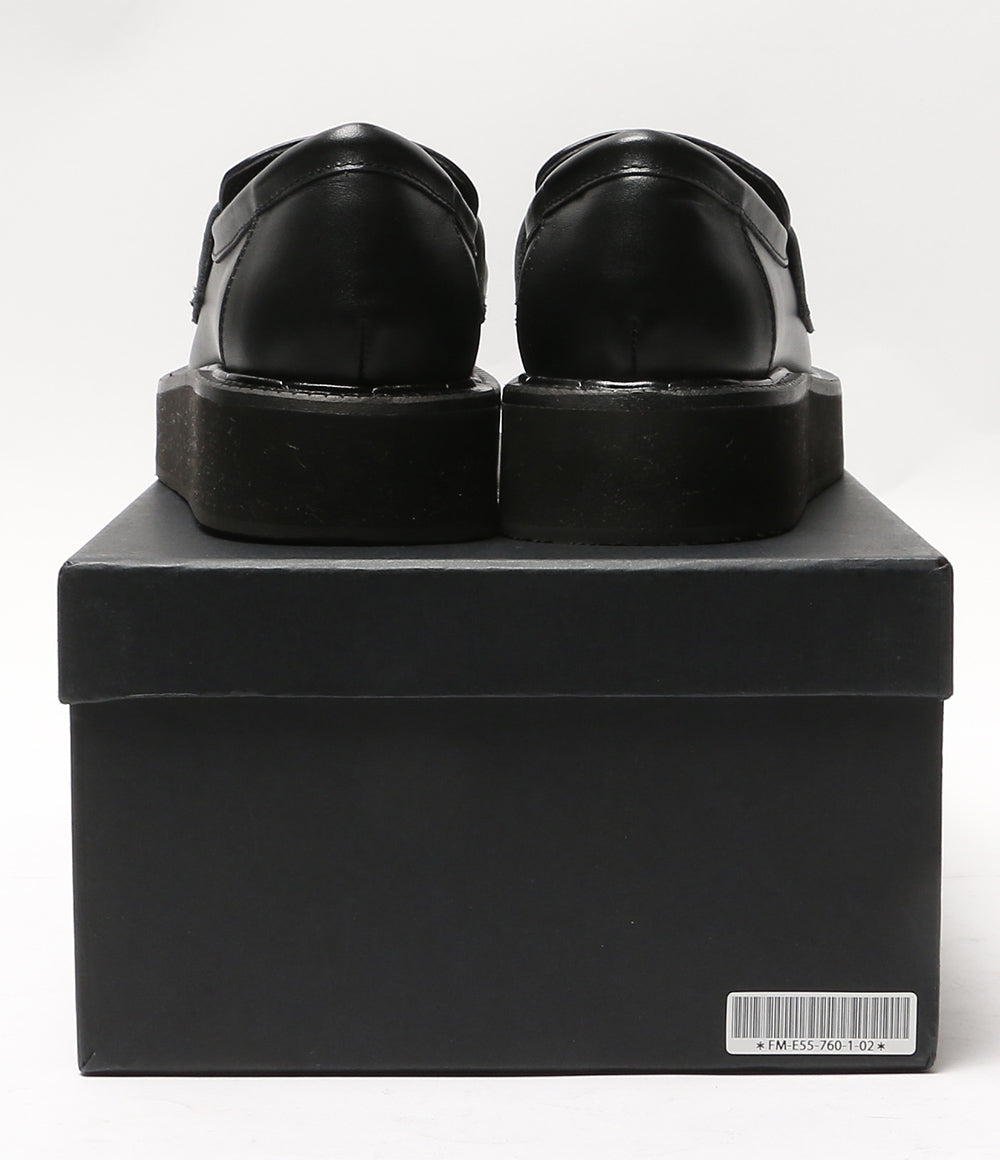 美品 REGULATION Yohji Yamamoto レギュレーションヨウジヤマモト プラットフォームローファー 23AW FM-E55-760 レディース SIZE 2