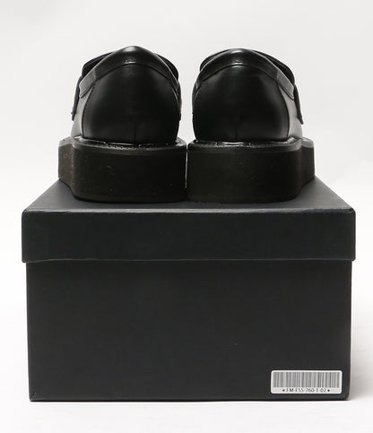 美品 REGULATION Yohji Yamamoto レギュレーションヨウジヤマモト プラットフォームローファー 23AW FM-E55-760 レディース SIZE 2