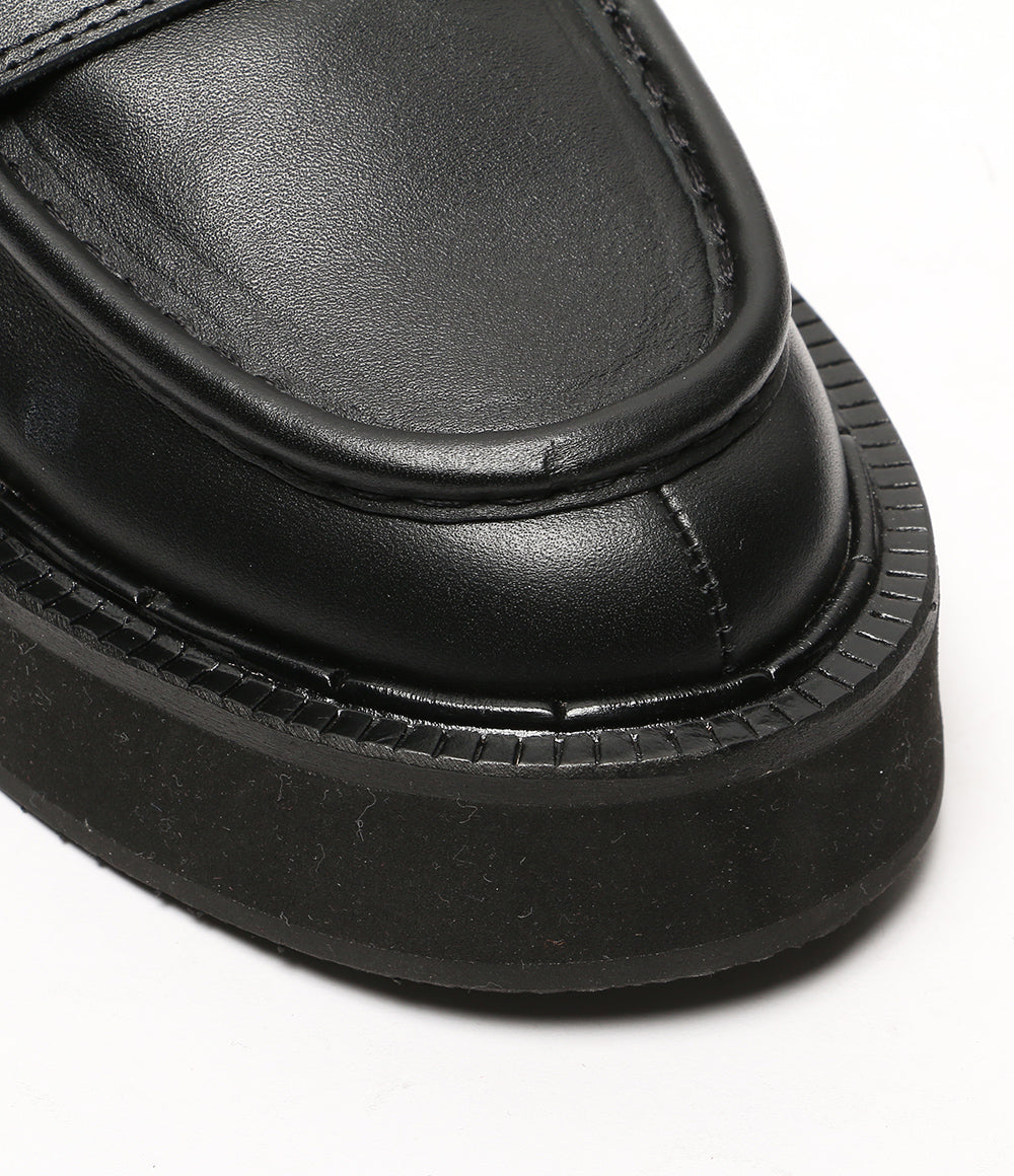 美品 REGULATION Yohji Yamamoto レギュレーションヨウジヤマモト プラットフォームローファー 23AW FM-E55-760 レディース SIZE 2