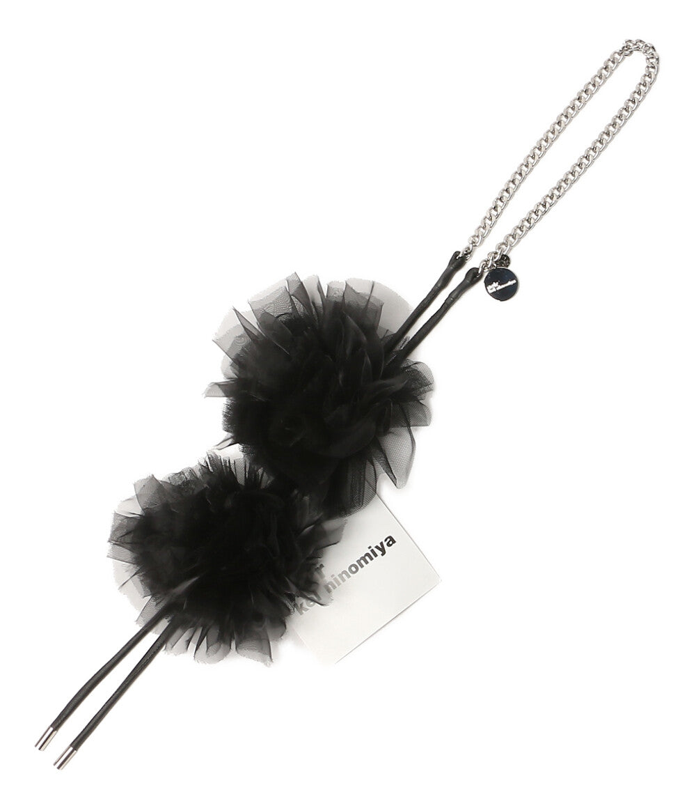 美品 noir kei ninomiya ナイロンチュール フラワーコサージュ ループタイ 25SS 3O-V020 レディース SIZE S ノワールケイニノミヤ