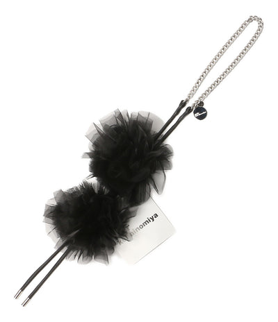 美品 noir kei ninomiya ナイロンチュール フラワーコサージュ ループタイ 25SS 3O-V020 レディース SIZE S ノワールケイニノミヤ