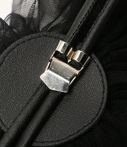 美品 noir kei ninomiya ナイロンチュール フラワーコサージュ ループタイ 25SS 3O-V020 レディース SIZE S ノワールケイニノミヤ
