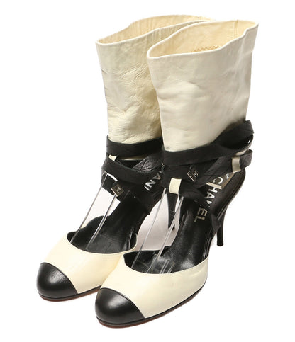 訳あり CHANEL オープンレザーパンプス レディース SIZE 36 シャネル 