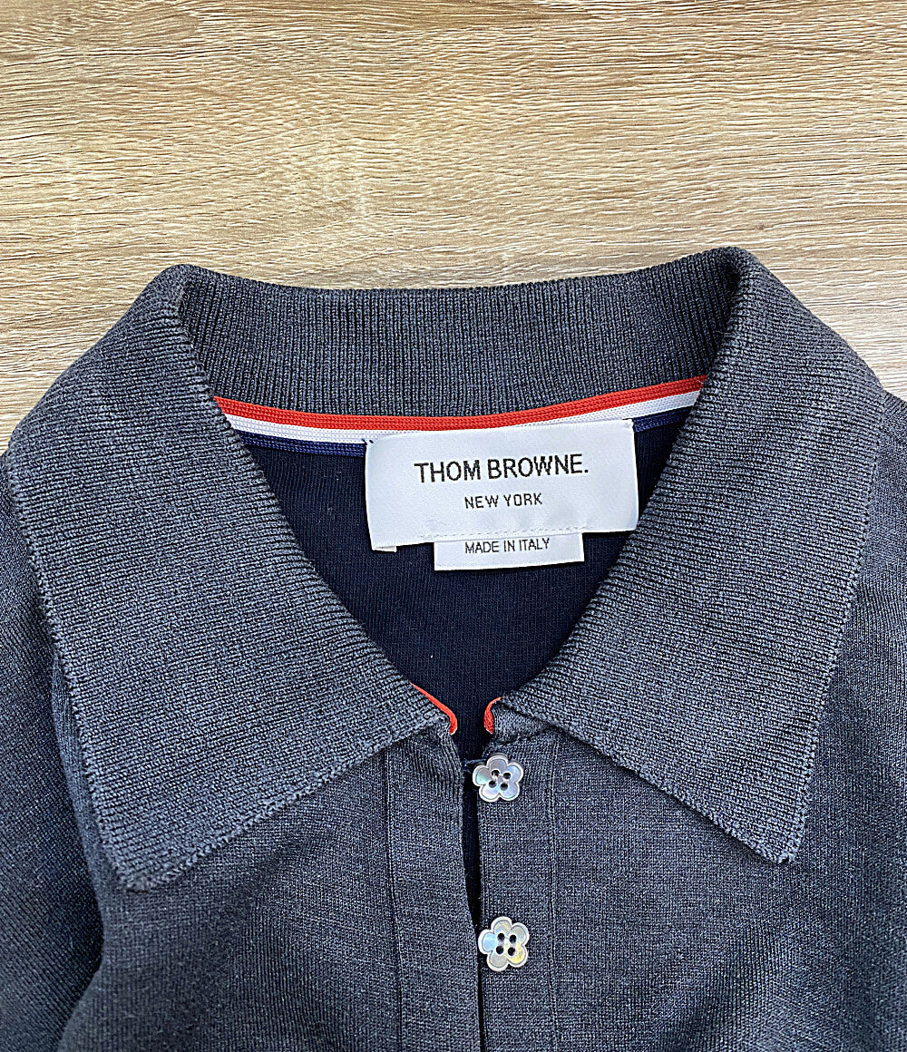 THOM BROWNE ポロシャツ フラワーボタン ポロ FJP062A-05596415 レディース SIZE 40 トムブラウン