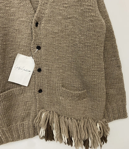 美品 YOHJI YAMAMOTO FEMME REGULATION レギュレーション フリンジウールカーディガン 23AW レディース SIZE 2 ヨウジヤマモトファム