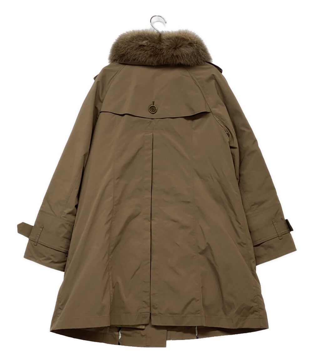 BURBERRY London ノバチェック ファーデザインダウンコート 00s レディース SIZE 44 バーバリーロンドン