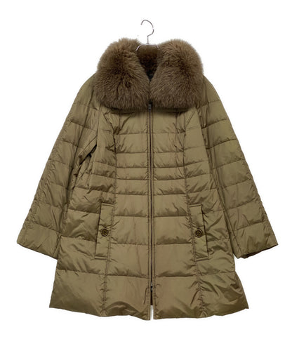 BURBERRY London ノバチェック ファーデザインダウンコート 00s レディース SIZE 44 バーバリーロンドン