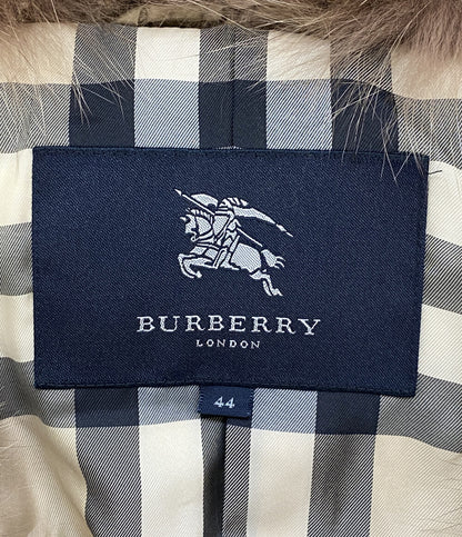BURBERRY London ノバチェック ファーデザインダウンコート 00s レディース SIZE 44 バーバリーロンドン