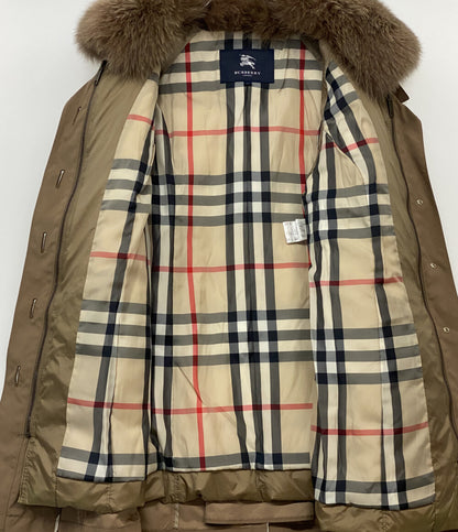 BURBERRY London ノバチェック ファーデザインダウンコート 00s レディース SIZE 44 バーバリーロンドン