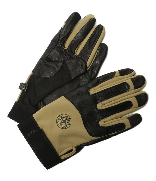 STONE ISLAND レザーコンビグローブ レディース SIZE M ストーンアイランド