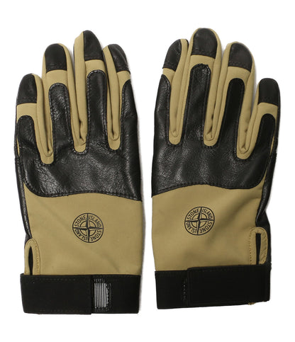 STONE ISLAND レザーコンビグローブ レディース SIZE M ストーンアイランド