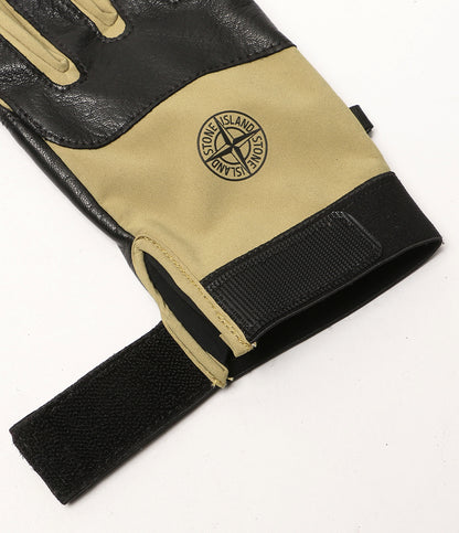 STONE ISLAND レザーコンビグローブ レディース SIZE M ストーンアイランド