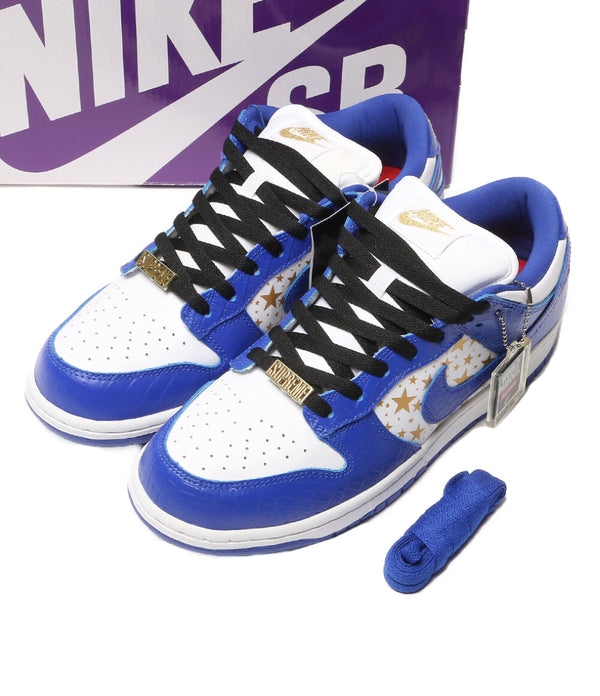 Supreme × Nike SB ナイキエスビー スニーカー Dunk Low OG QS Gold Stars Blue DH-3228-100 メンズ SIZE 26.5cm シュプリーム