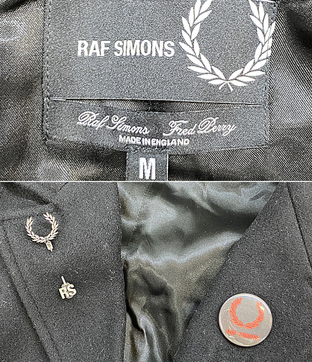 RAF SIMONS × FRED PERRY フレッドペリー コート Printed Patch Oversized Wool Coat 20AW メンズ SIZE M ラフシモンズ