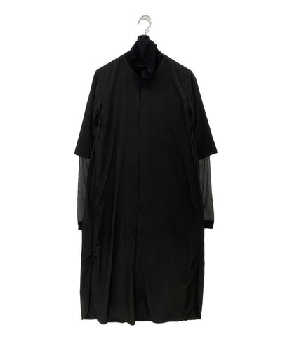 Y's 長袖ワンピース TRIACETATE POLYESTER LAYERED SHIRT 23SS YZ-B41-530 レディース SIZE 2 ワイズ