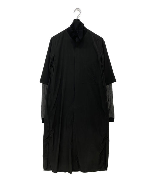 Y's 長袖ワンピース TRIACETATE POLYESTER LAYERED SHIRT 23SS YZ-B41-530 レディース SIZE 2 ワイズ