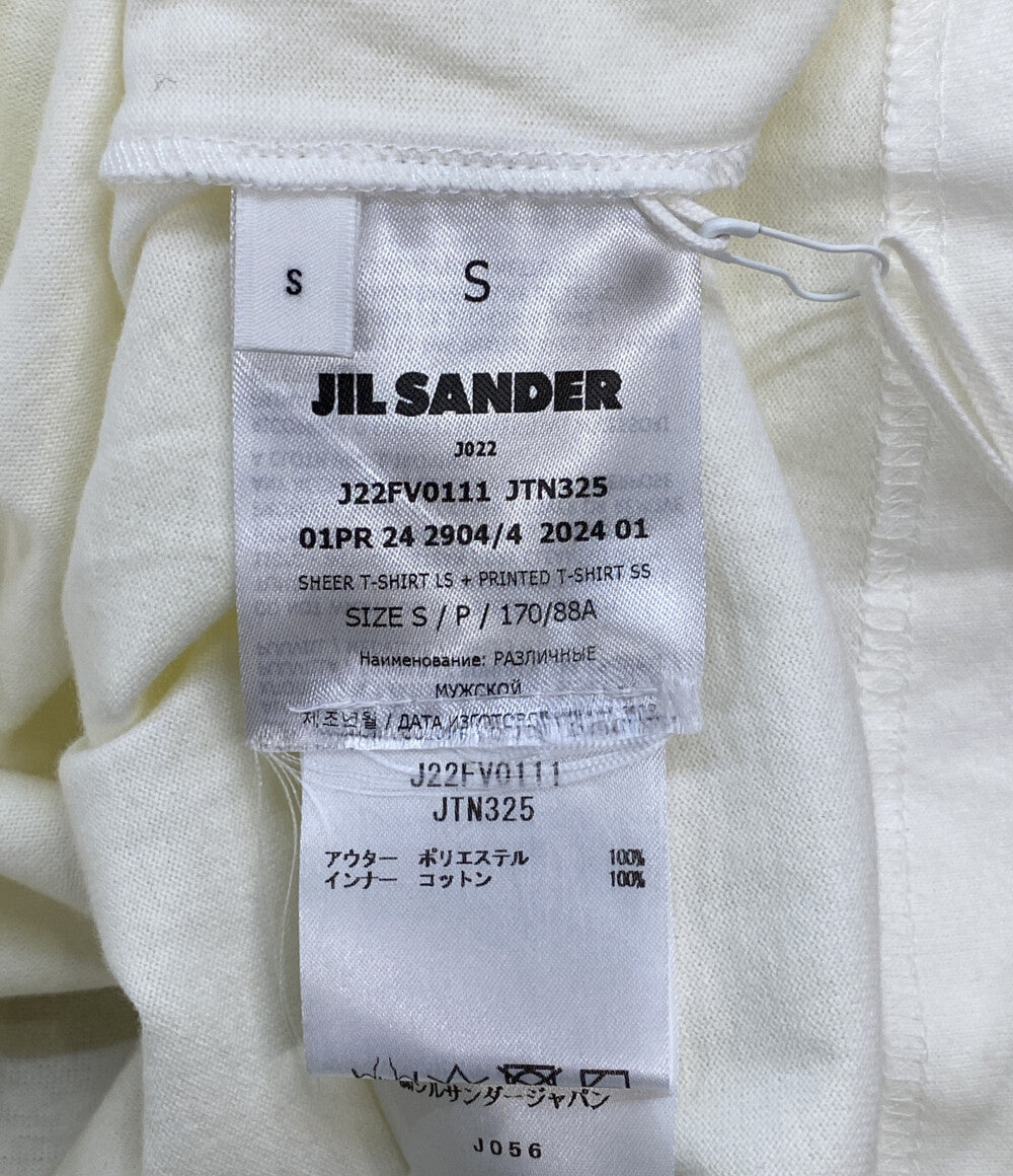 Jil sander レイヤードデザインロゴカットソー メンズ SIZE S ジルサンダー