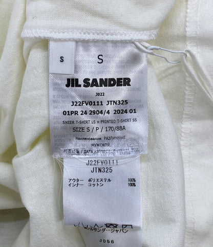 Jil sander レイヤードデザインロゴカットソー メンズ SIZE S ジルサンダー