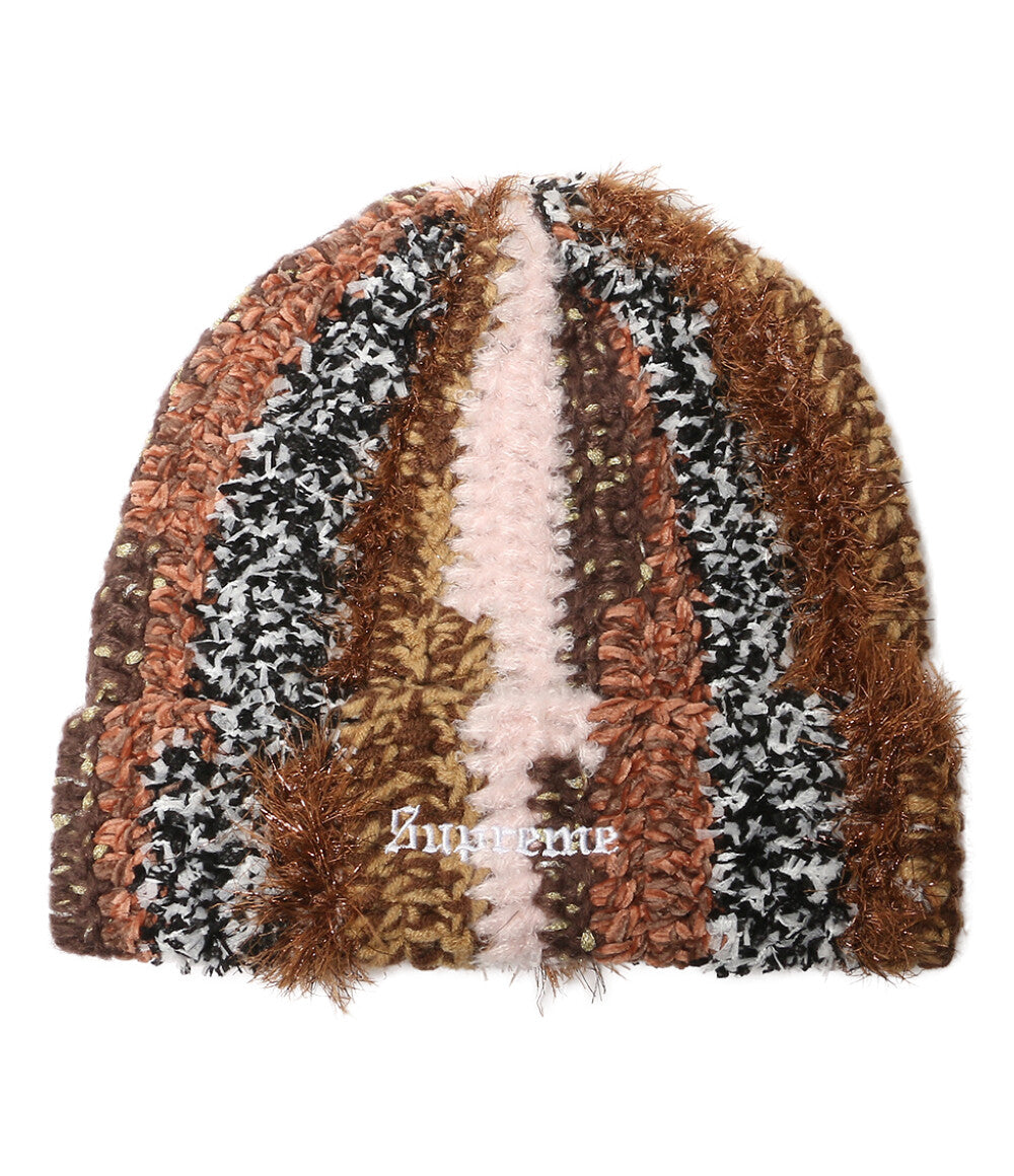 美品 Supreme ニット帽 tinsel stripe beanie レディース シュプリーム
