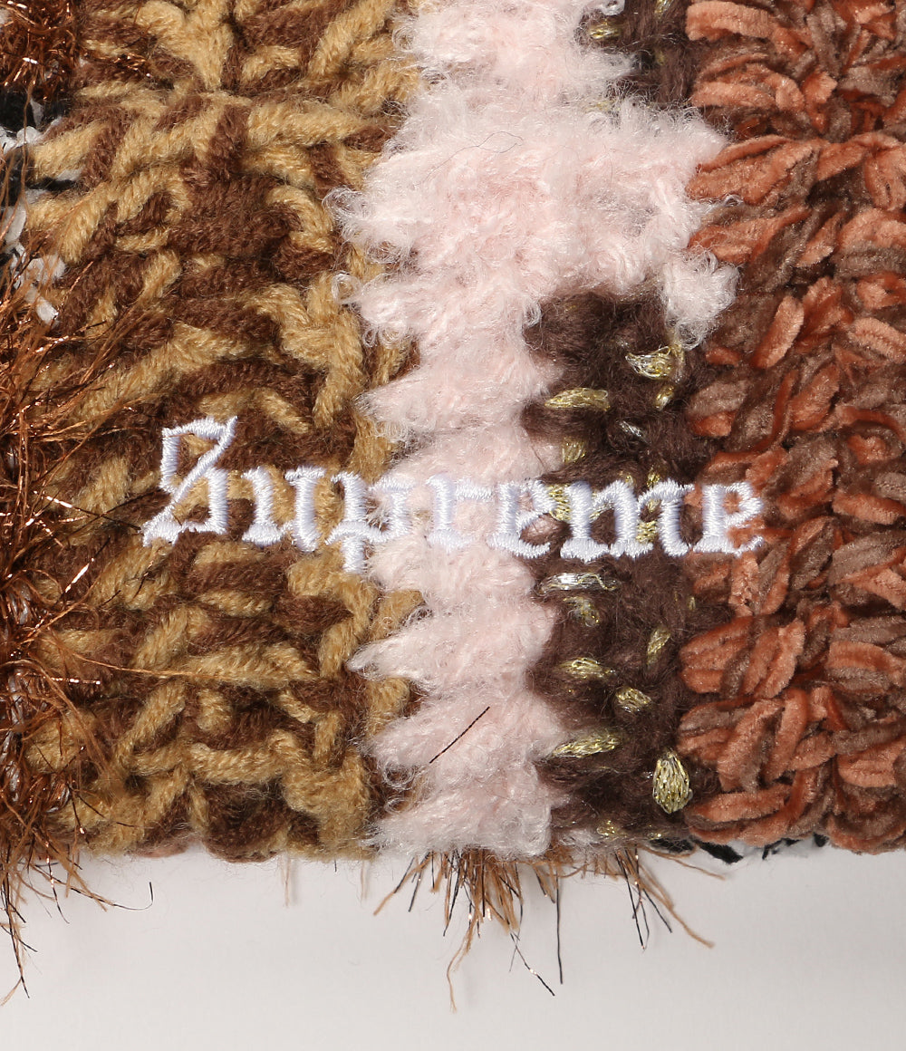 美品 Supreme ニット帽 tinsel stripe beanie レディース シュプリーム