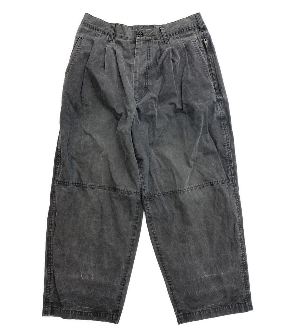 YOHJI YAMAMOTO POUR HOMME パンツ MILITARY UNEVEN DYE PRINT PLEATS PANTS 22AW メンズ SIZE 2 ヨウジヤマモトプールオム