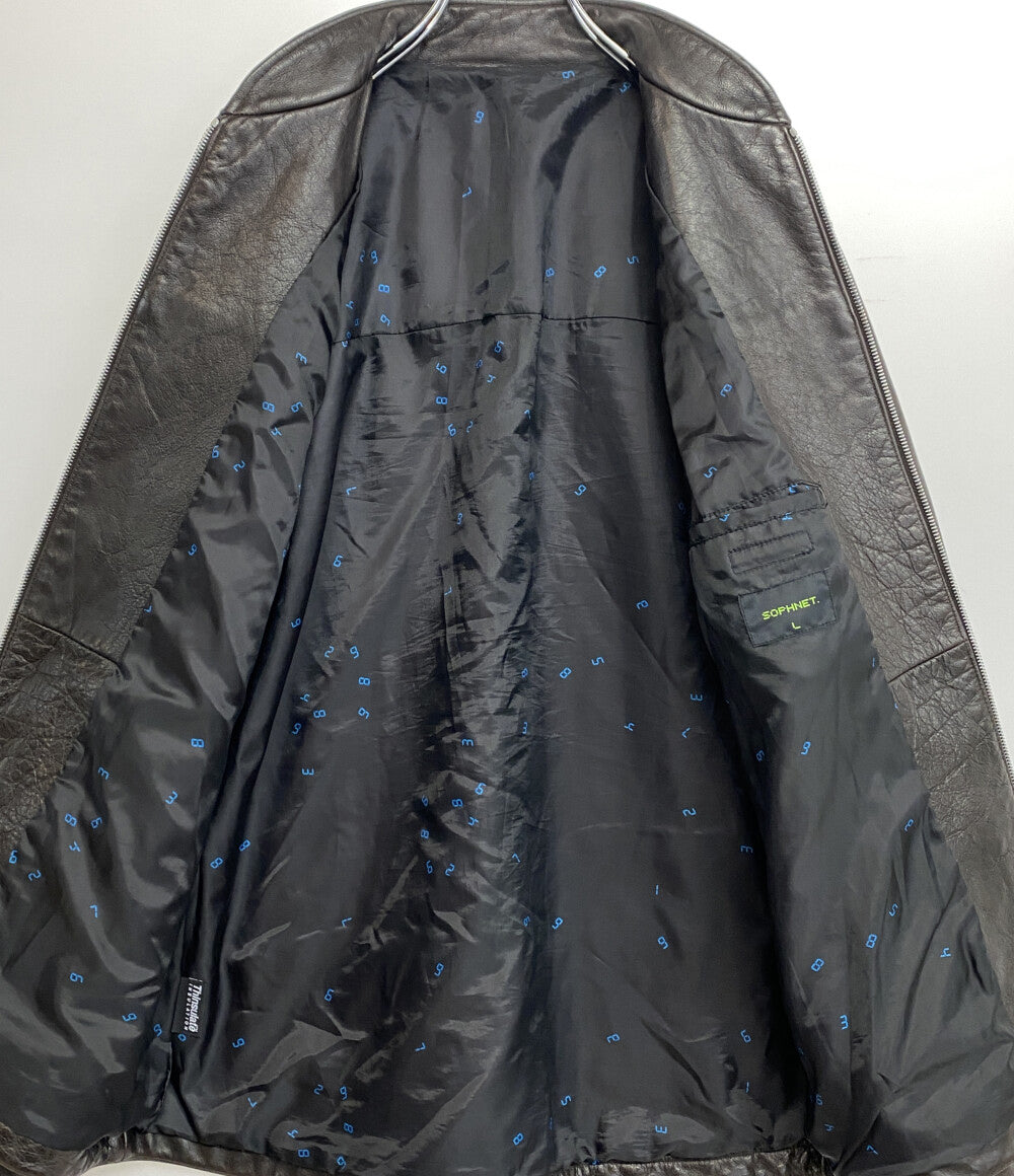 SOPHNET. 内柄ジップレザージャケット SOPH-23027 メンズ SIZE L ソフネット