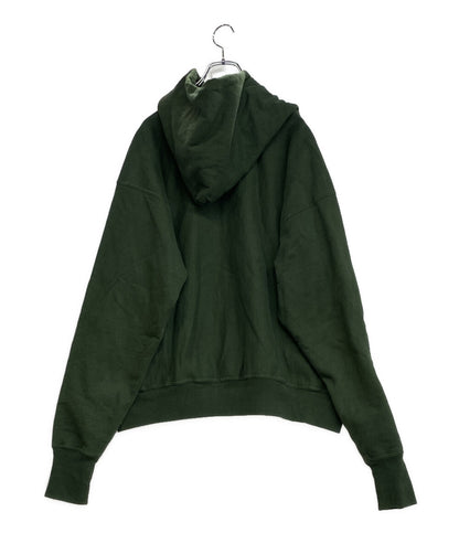 SAINT MICHAEL パーカー ロゴ刺繍フーディ グリーン メンズ SIZE L セントマイケル