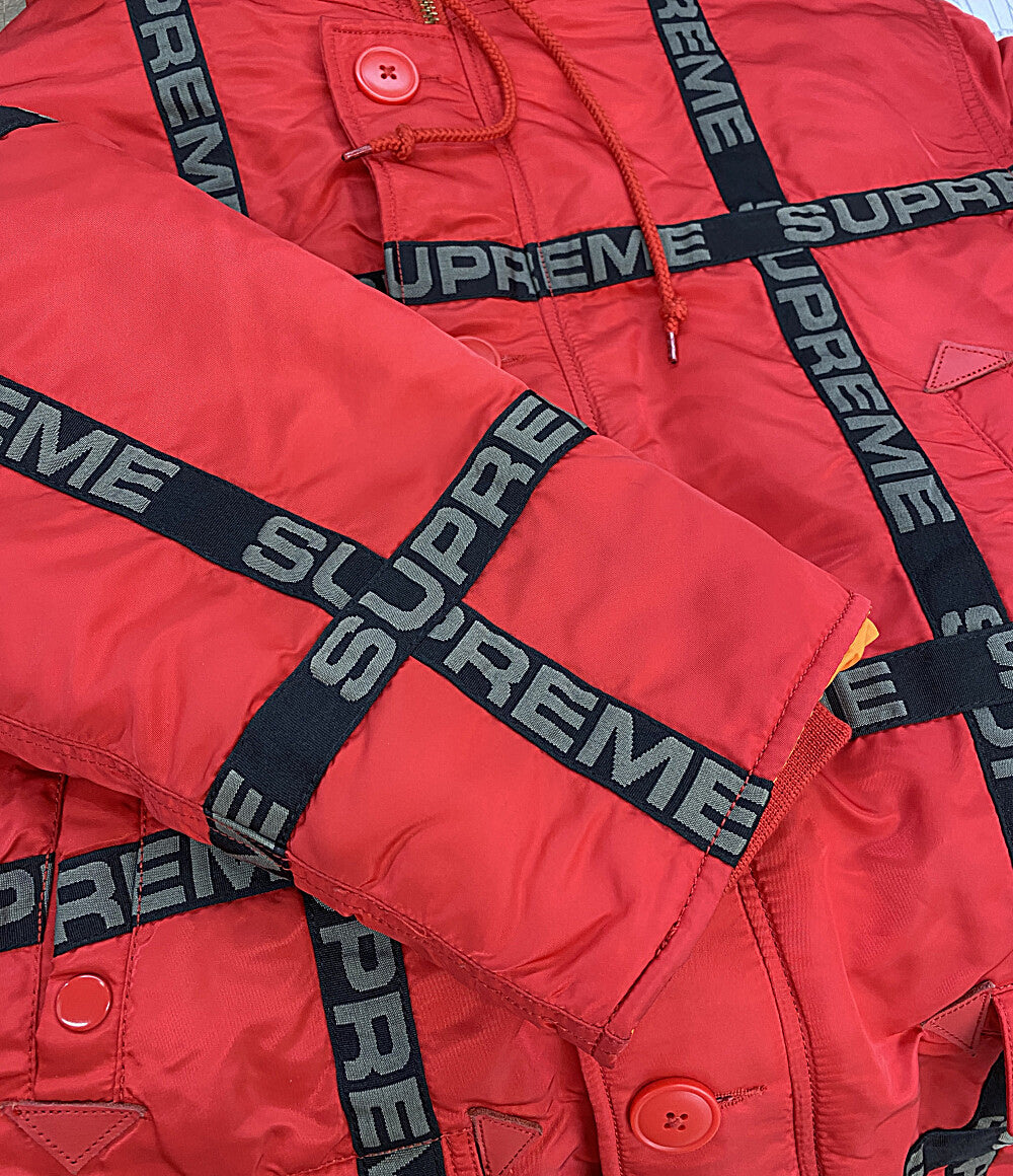 Supreme ダウンジャケット Logo Tape N-3B 18AW メンズ SIZE M シュプリーム