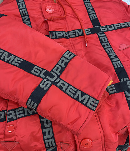 Supreme ダウンジャケット Logo Tape N-3B 18AW メンズ SIZE M シュプリーム