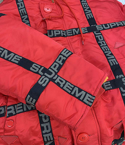 Supreme ダウンジャケット Logo Tape N-3B 18AW メンズ SIZE M シュプリーム